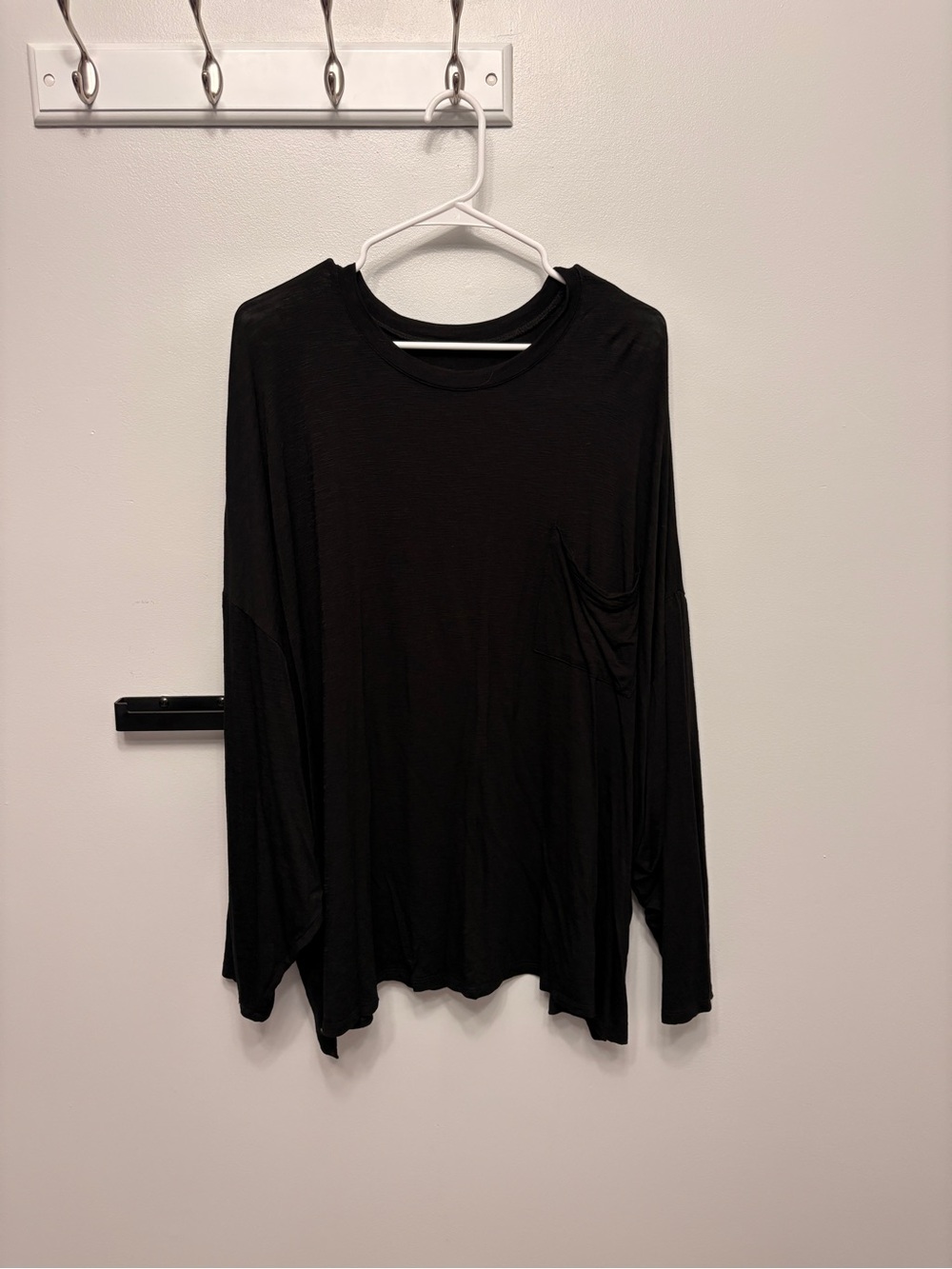 Torrid Black Long Sleeve Pocket Tee